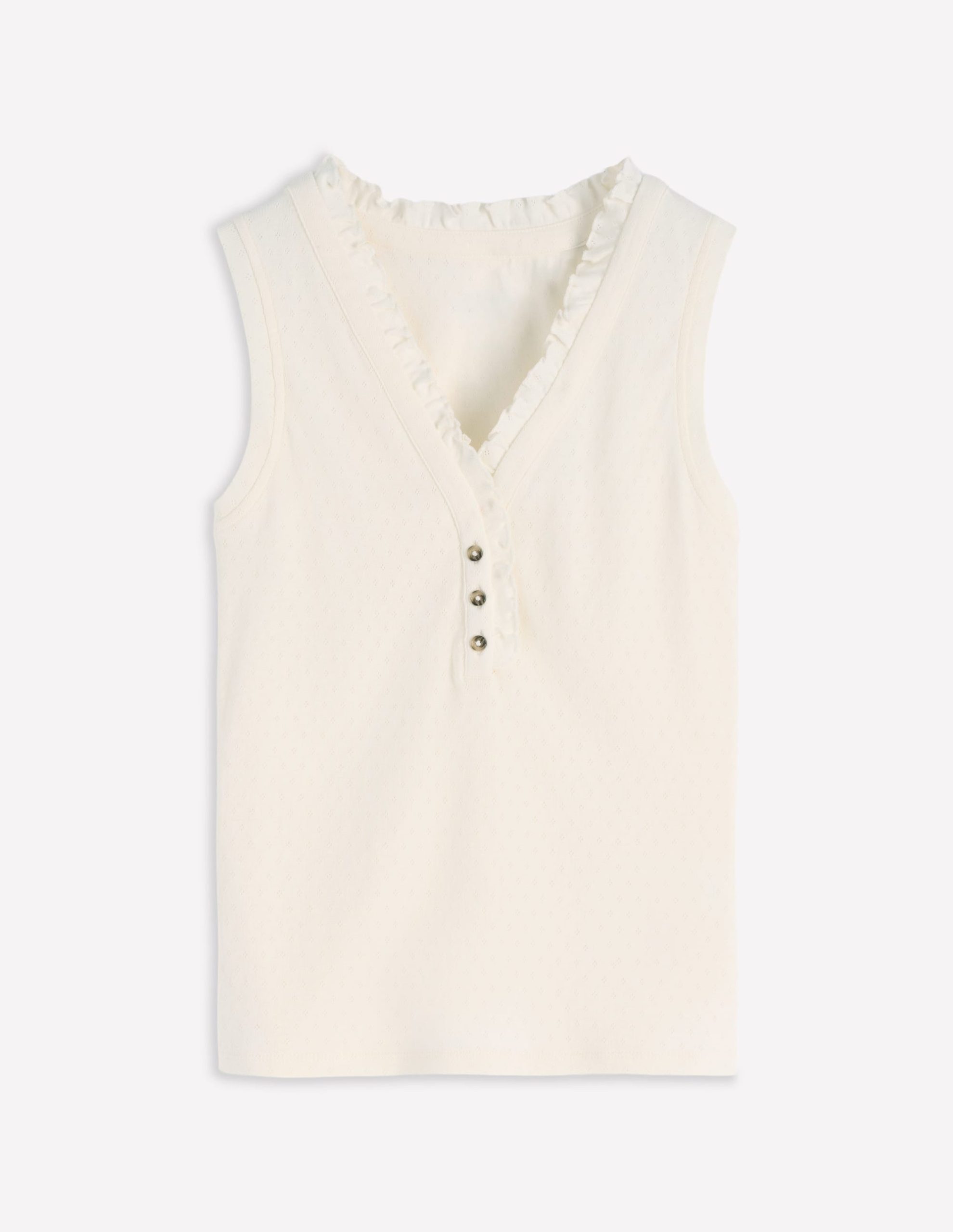 Jersey Henley Pajama Vest-Classic Ivory - Image 5