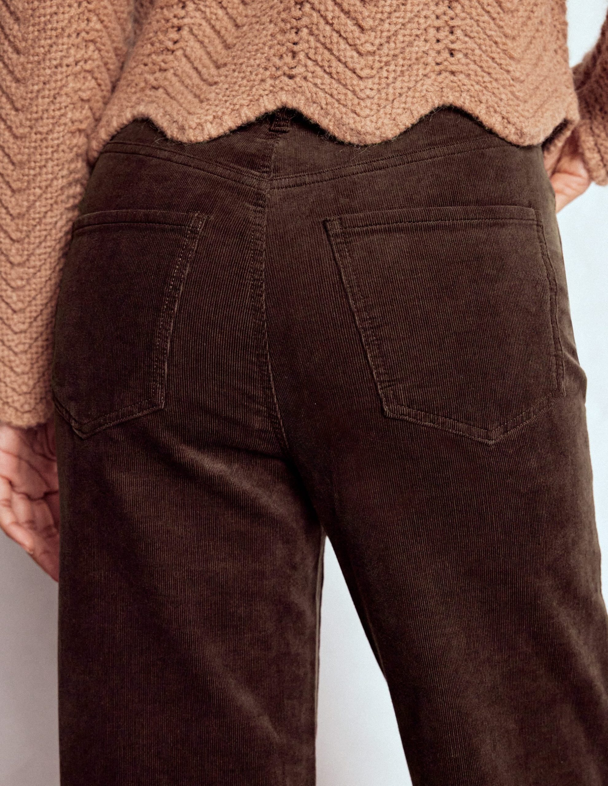 5-Pocket Cord Column Jeans-Espresso - Image 3
