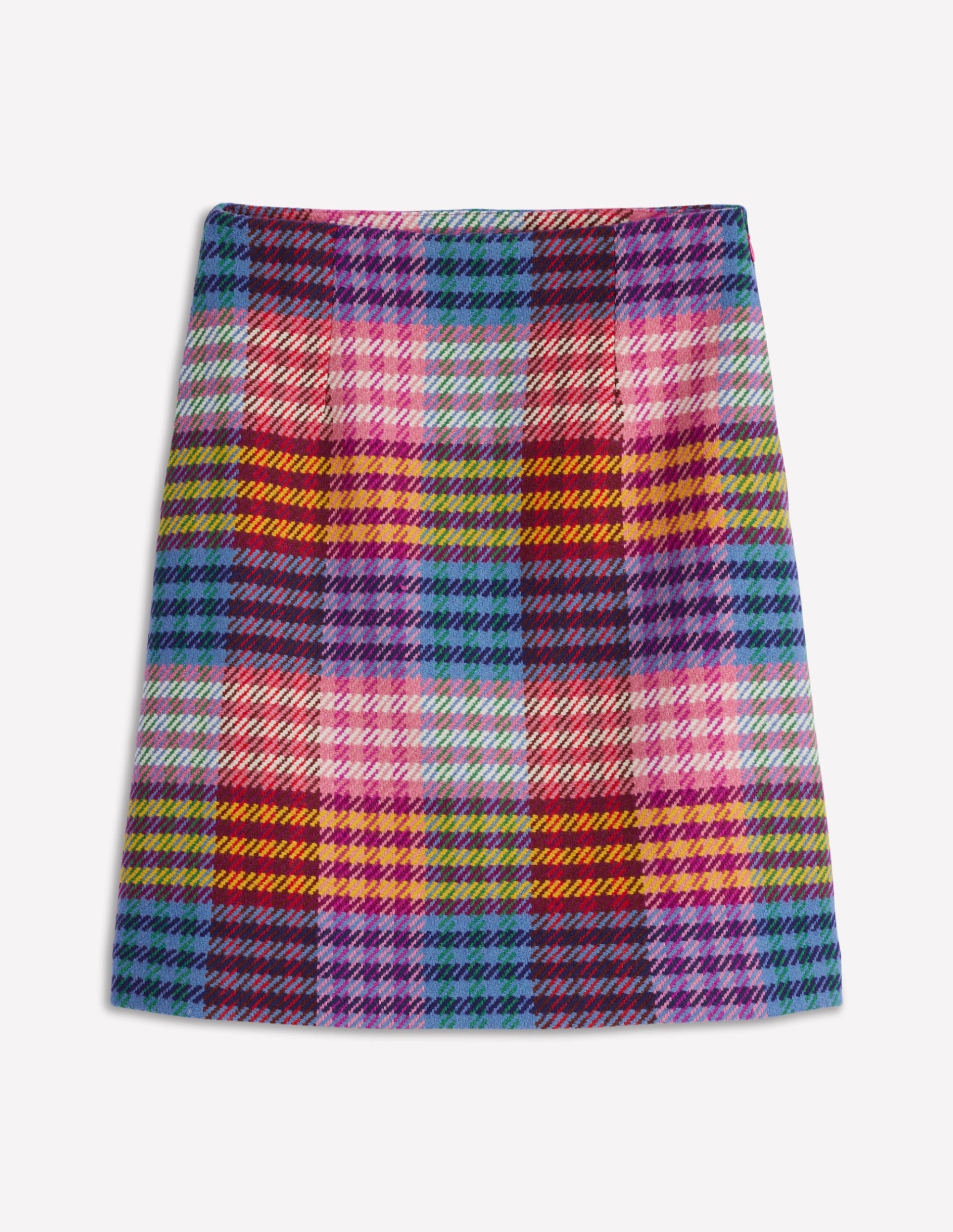 Gia Wool Skirt-Rainbow Blanket MultiGingham - Image 8