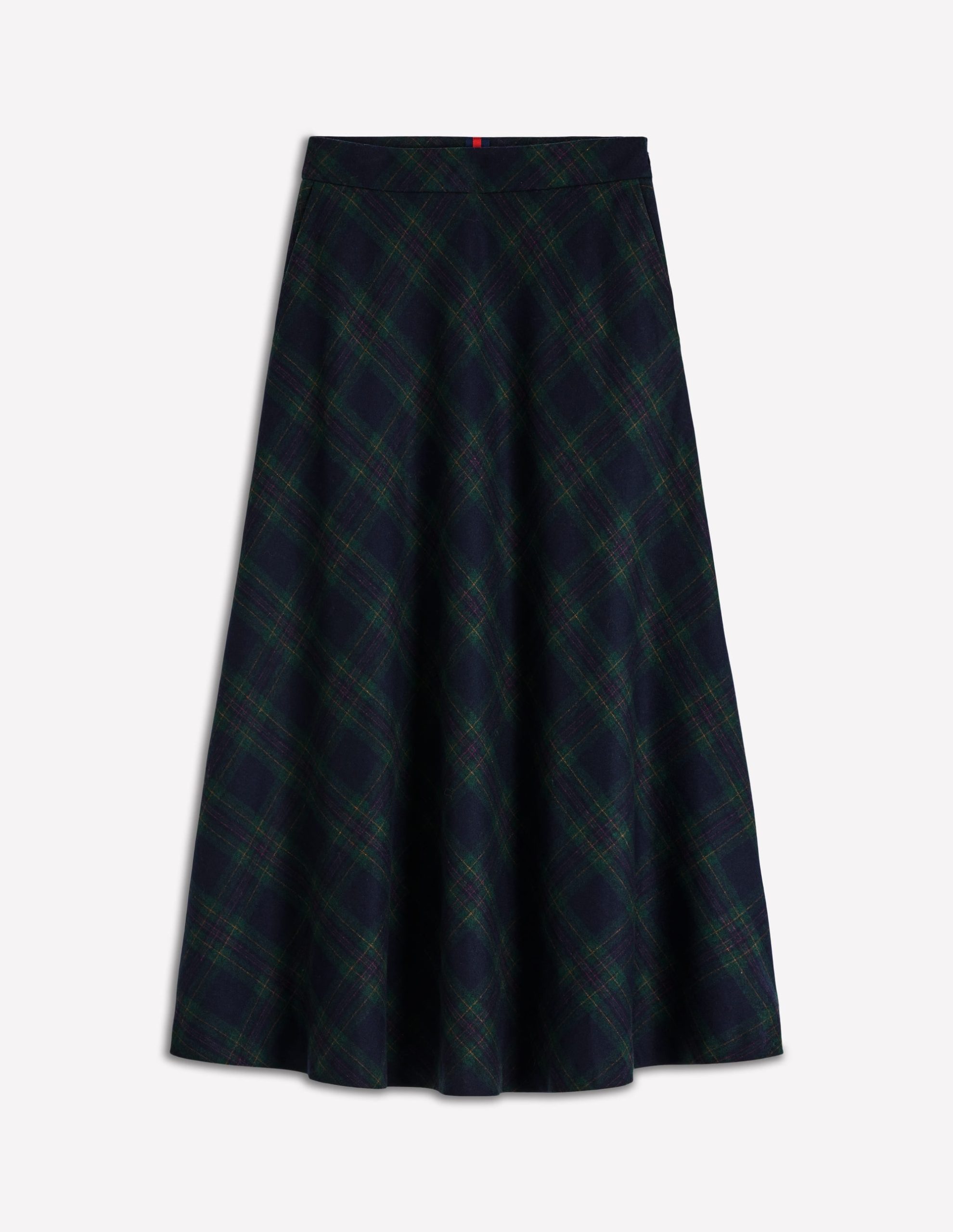 Hayley Wool Midi Skirt-Black Watch - Image 6