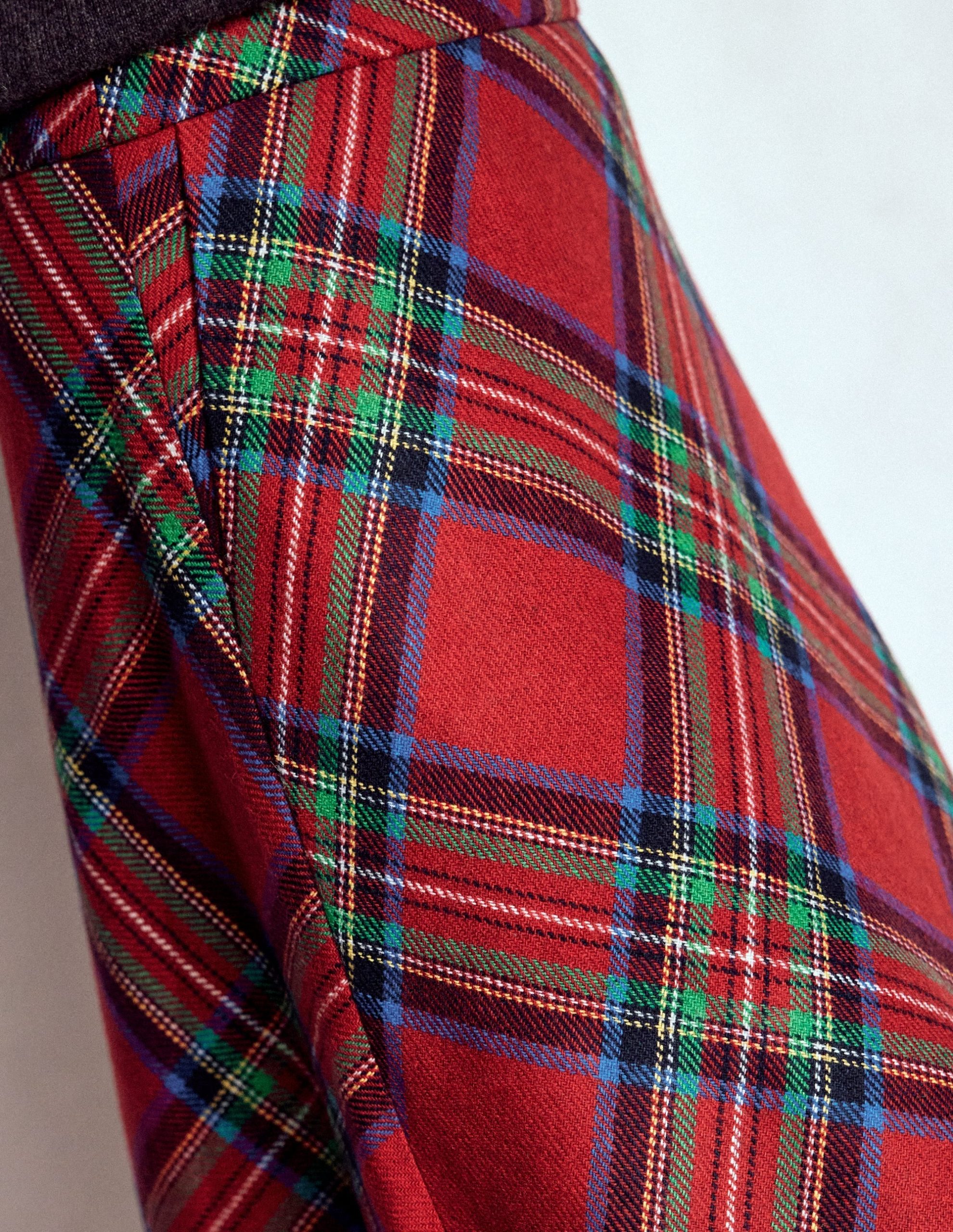 Hayley Wool Midi Skirt-Red. Blue and Green Check - Image 2