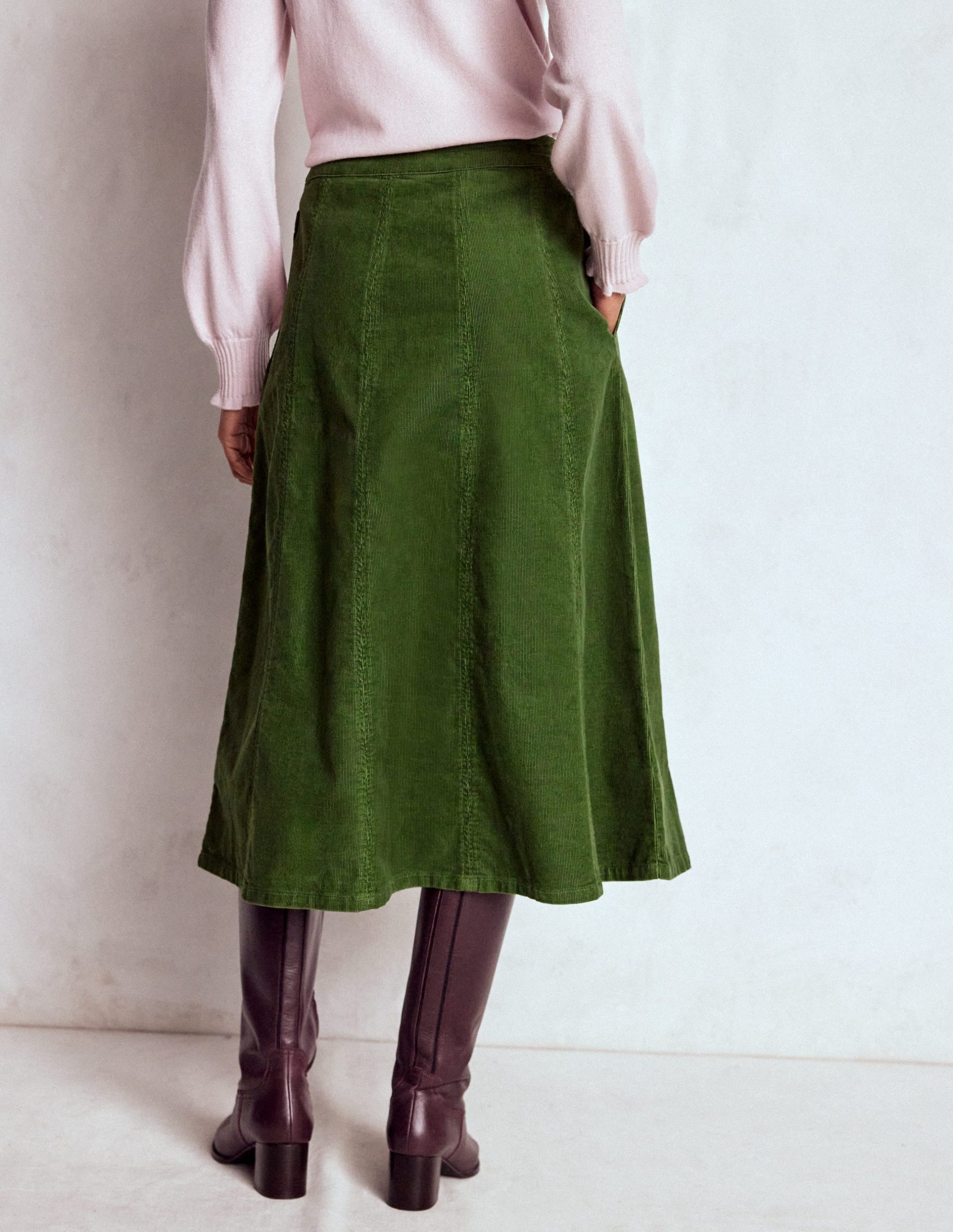 Joy Cord Midi Skirt-Fern - Image 3