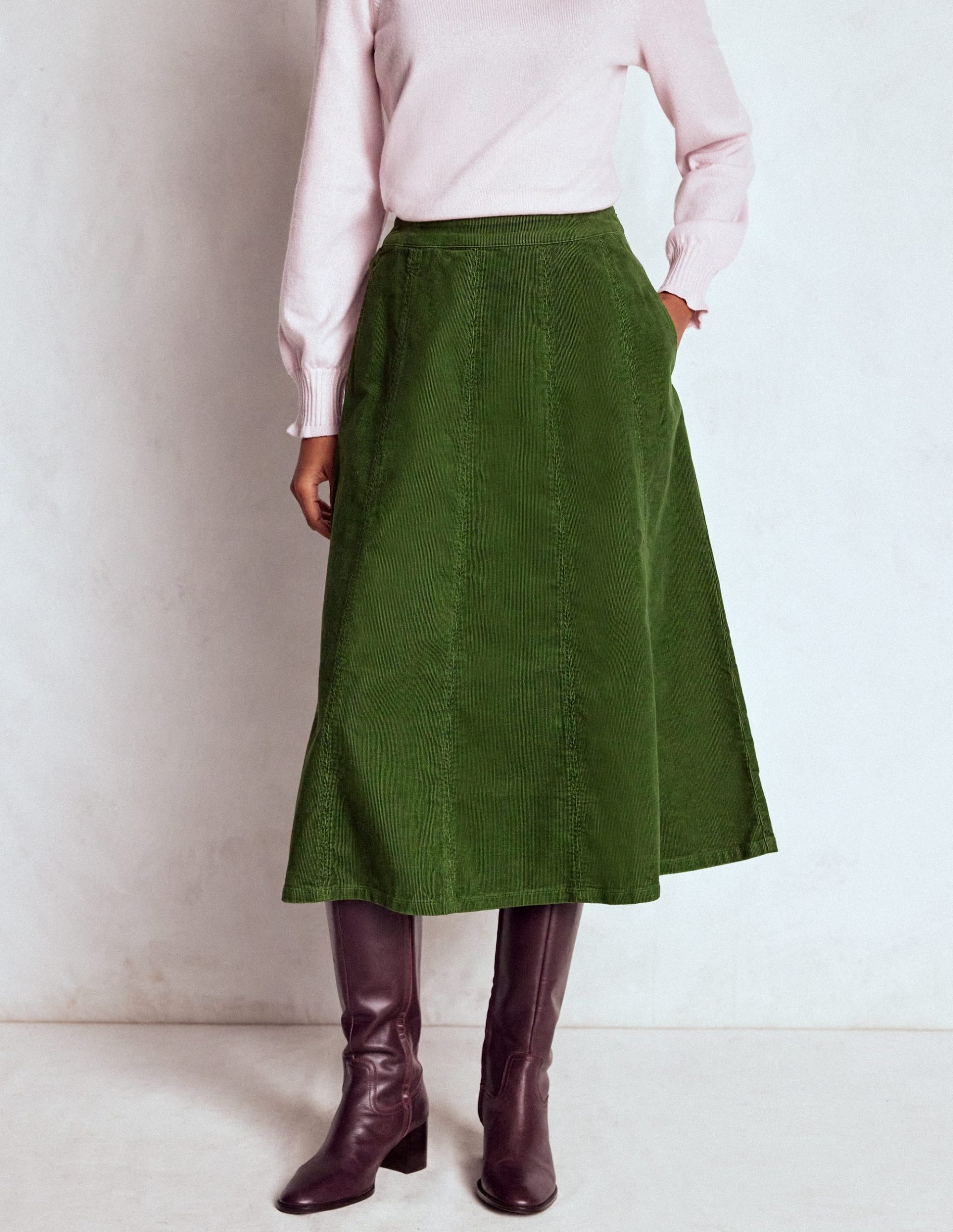 Joy Cord Midi Skirt-Fern - Image 4