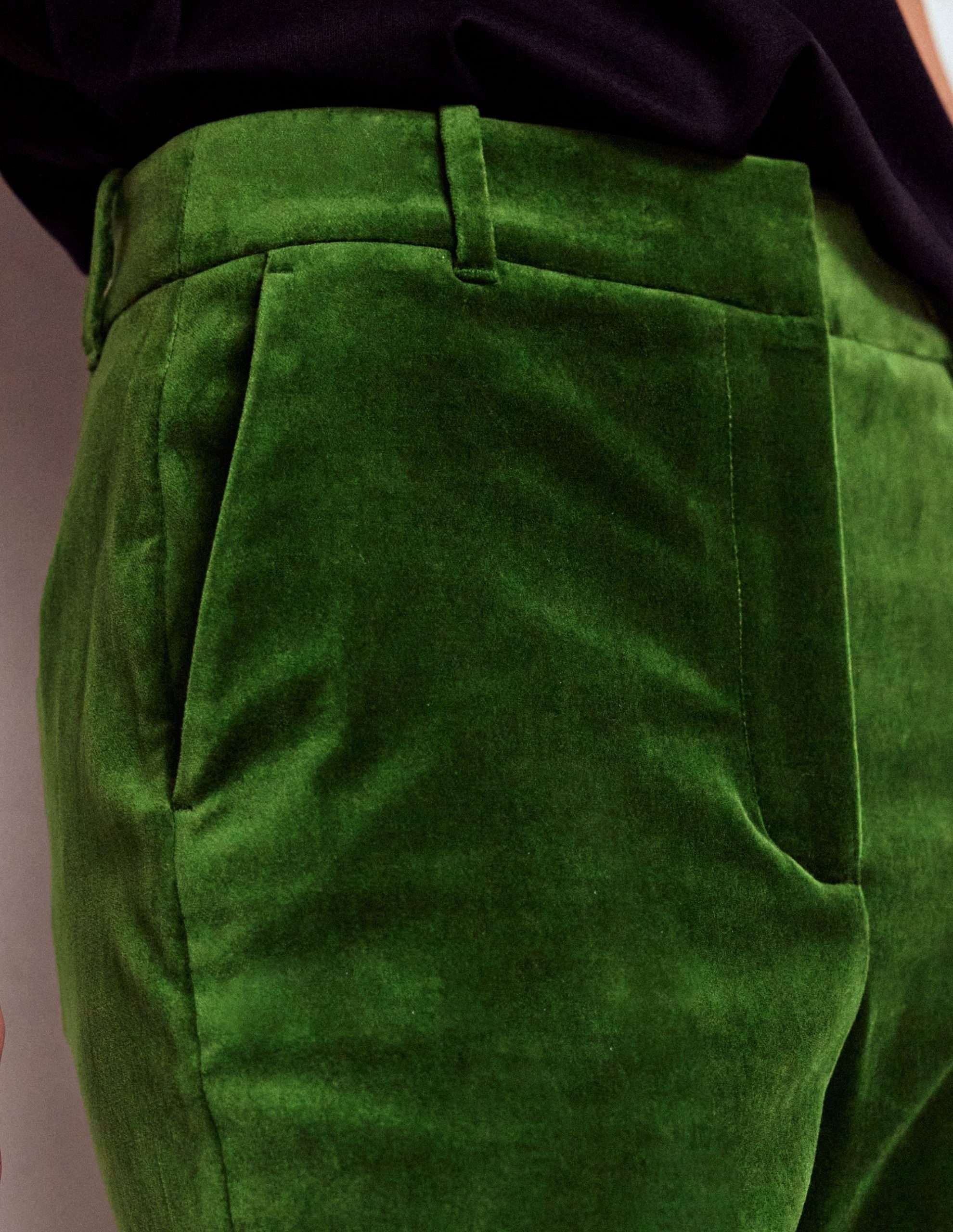 Canonbury Velvet Pants-Green Fir - Image 2