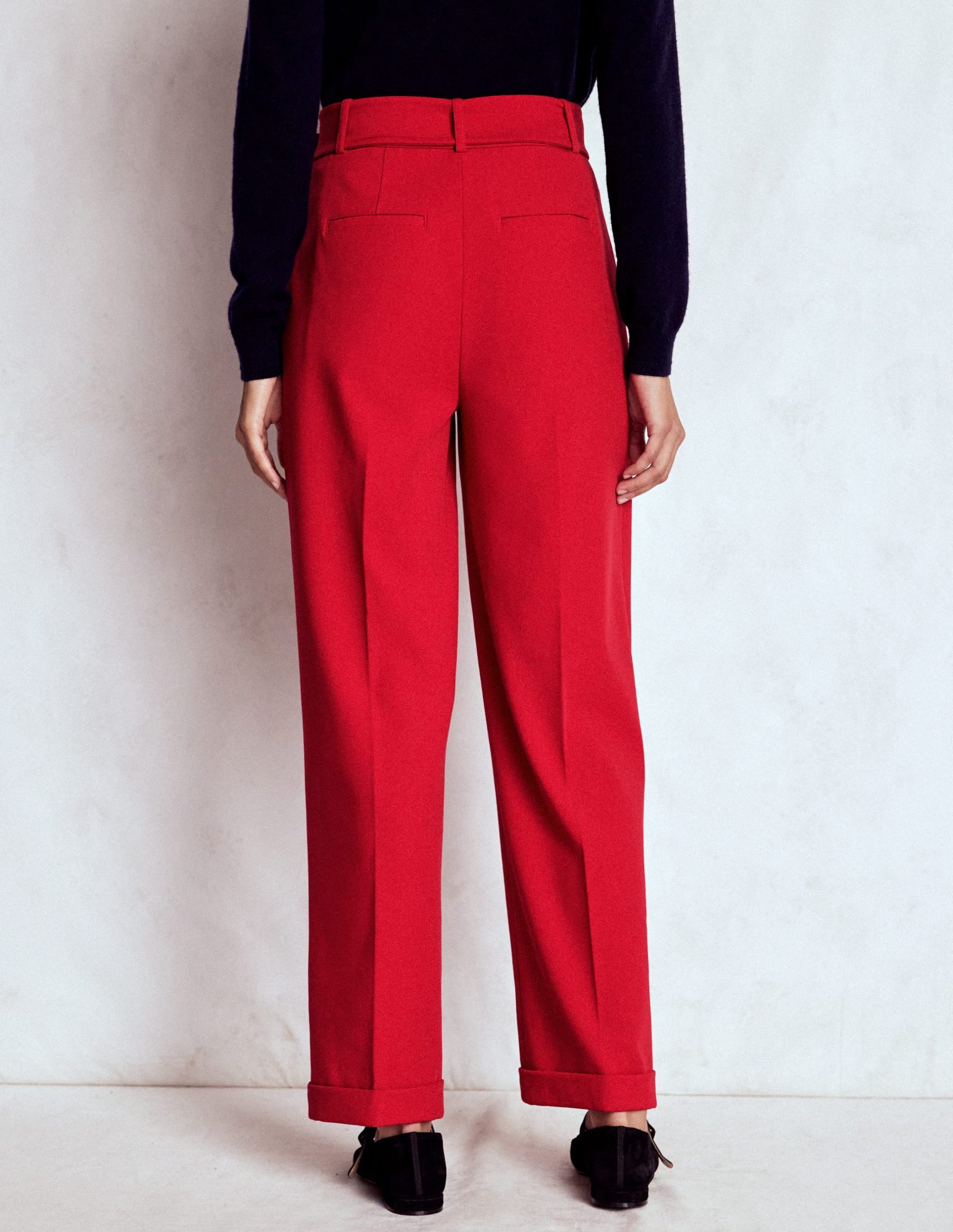 Pleat Front Pants-Chilli Pepper - Image 3