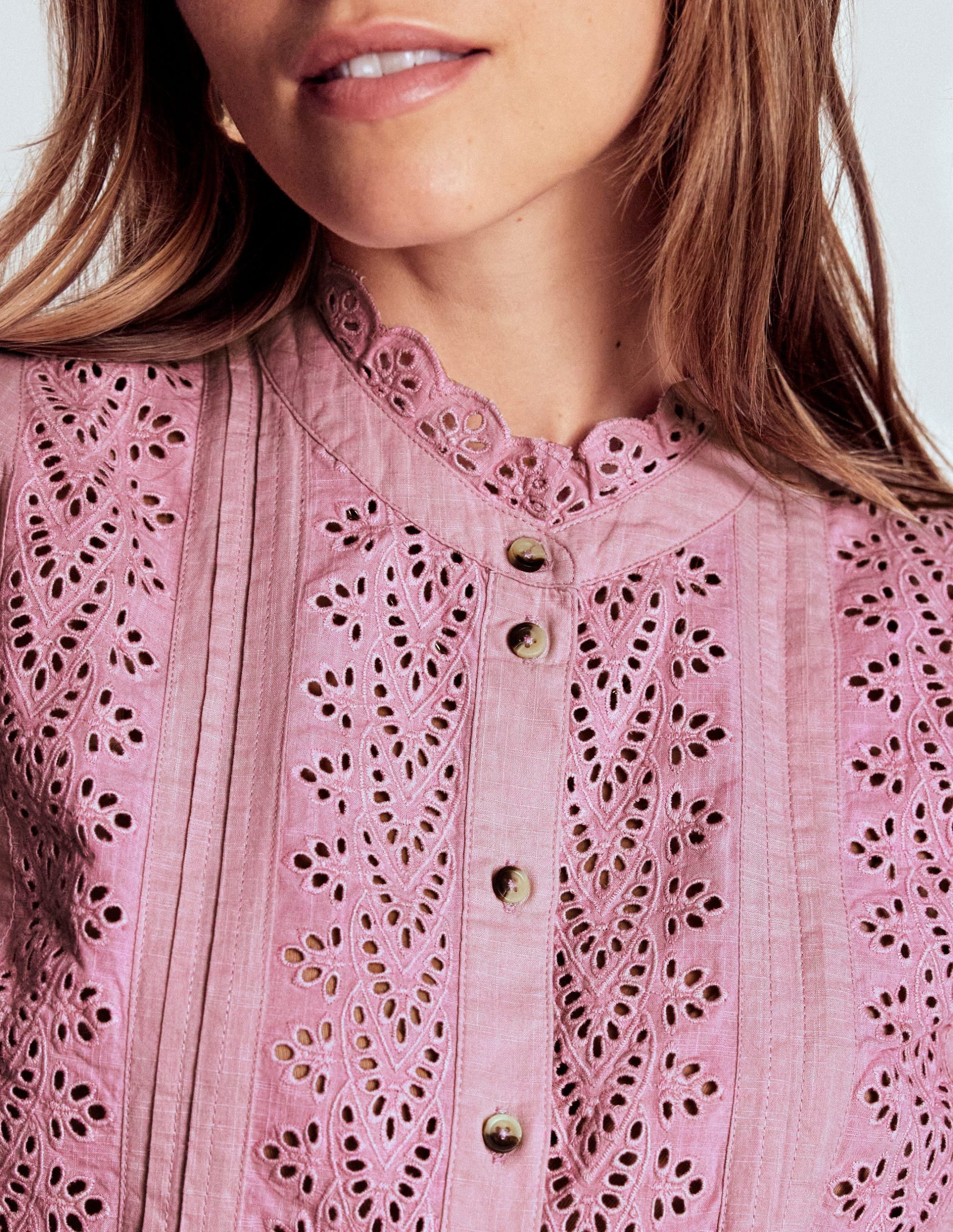 Savannah Broderie Top-Iris Pink - Image 3