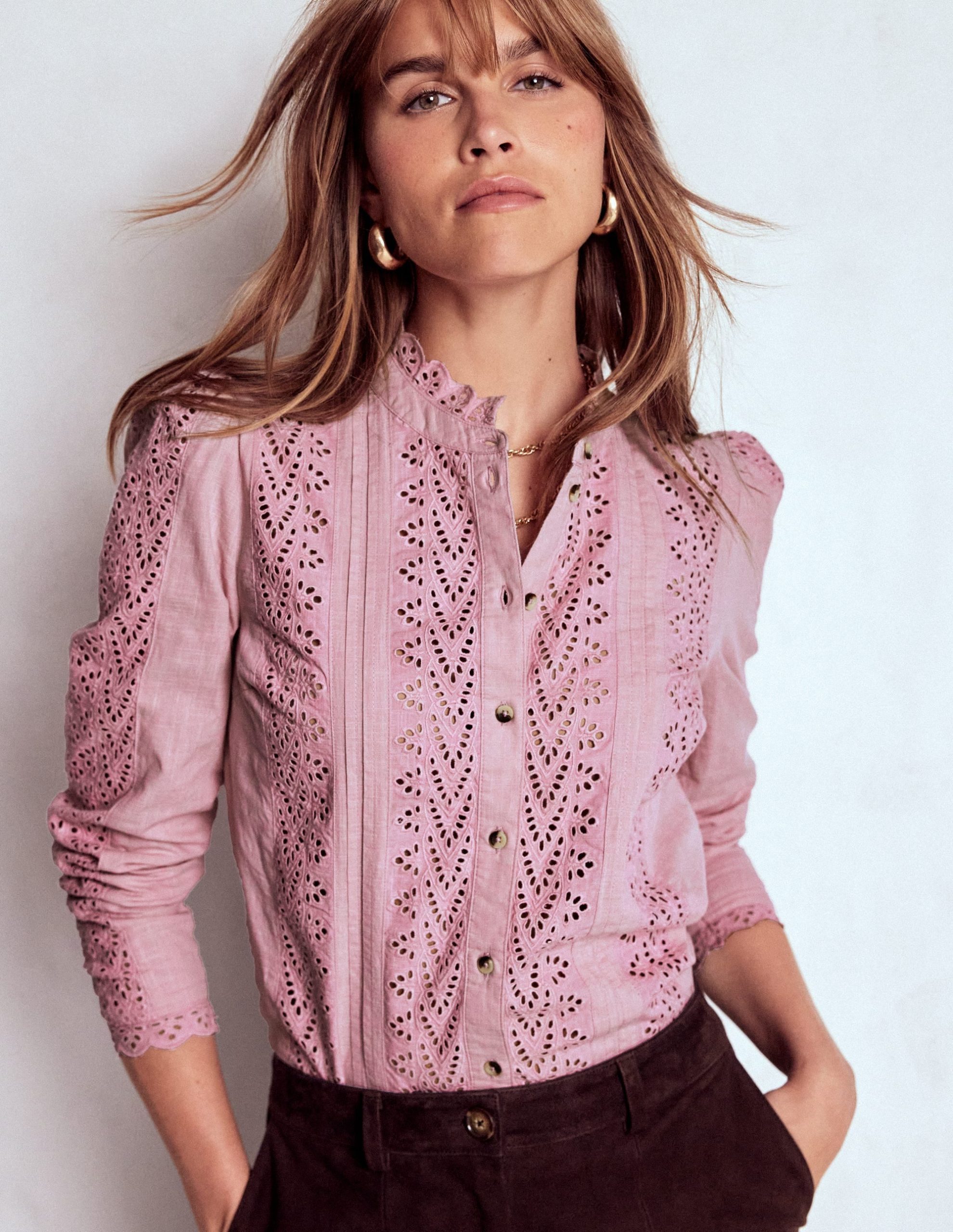 Savannah Broderie Top-Iris Pink - Image 5