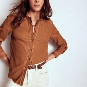 Victoria Cord Shirt-Ginger