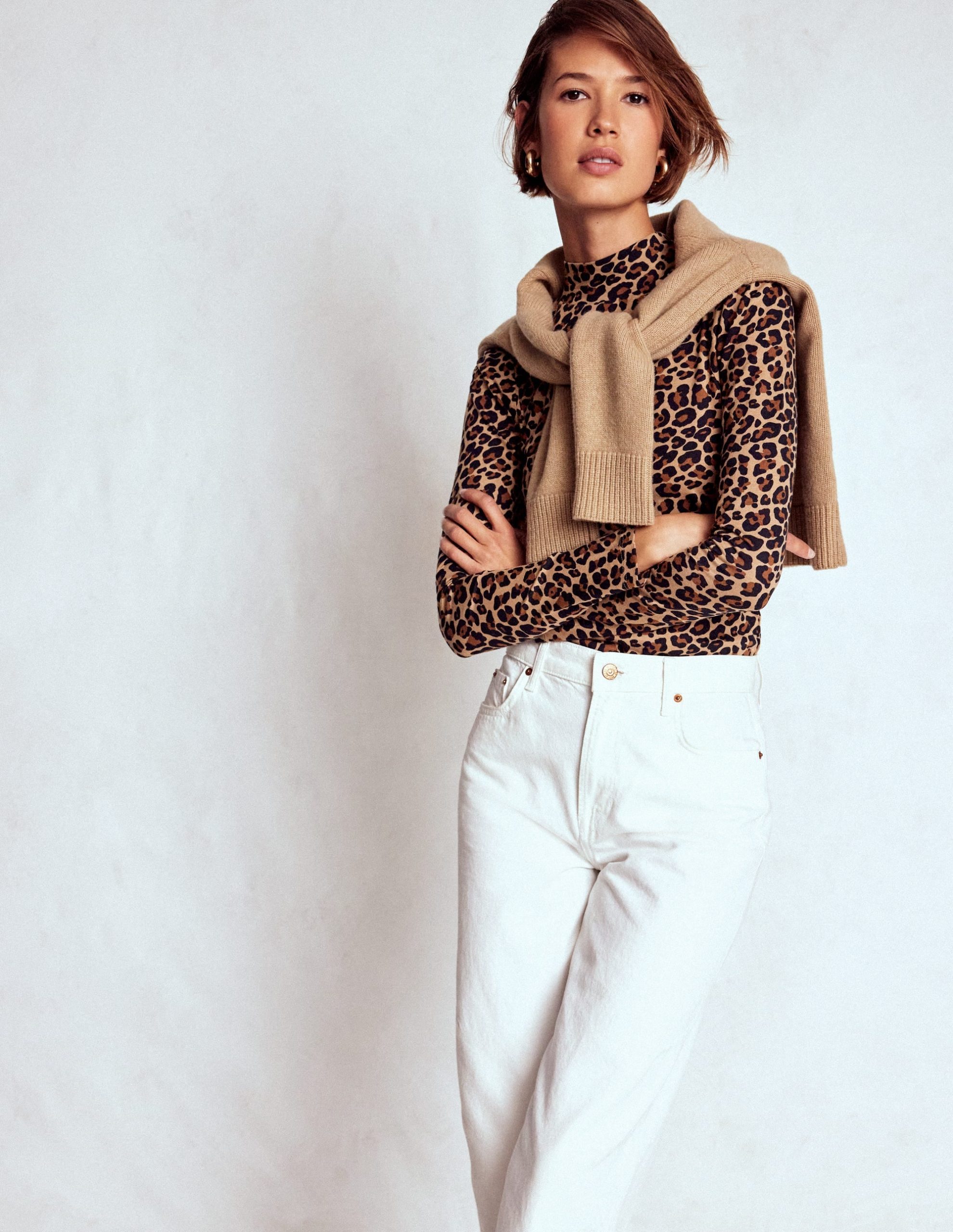 Puff Shoulder Jersey Top-Multi. Cheetah Pop - Image 4