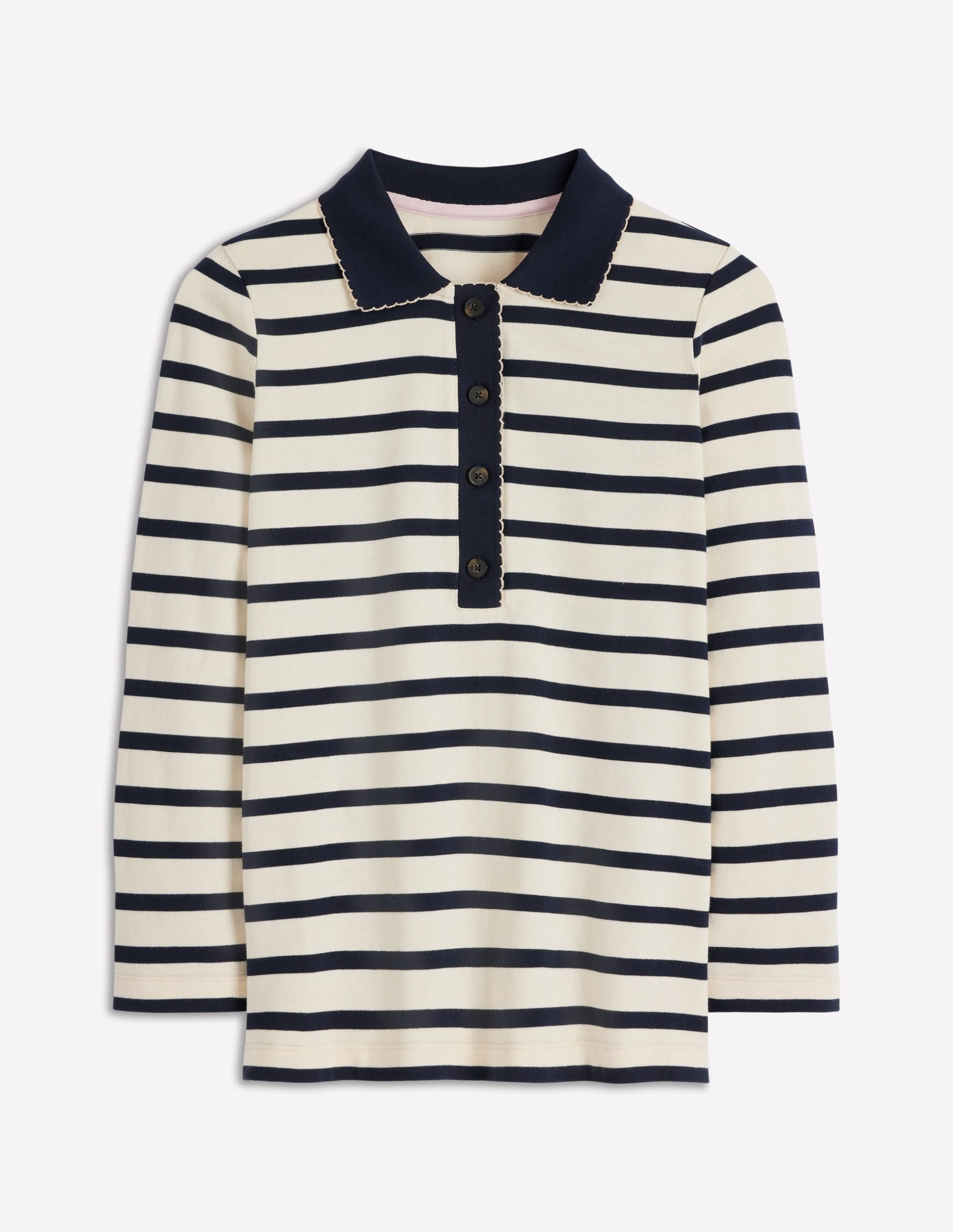 Collared Mariner-Ivory and French Navy Stripe - Image 5