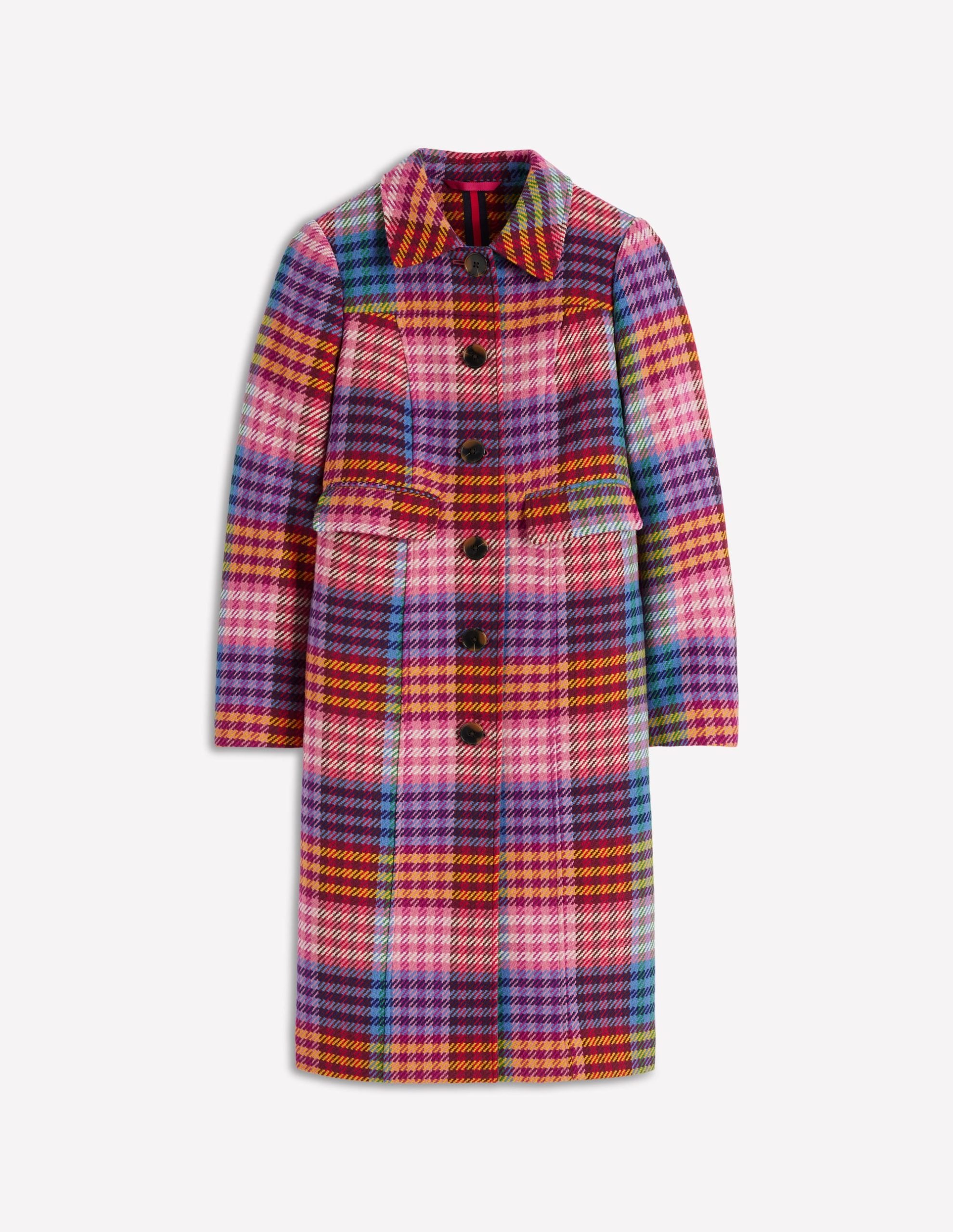 St Albans Coat-Rainbow Blanket Multi Gingham - Image 9