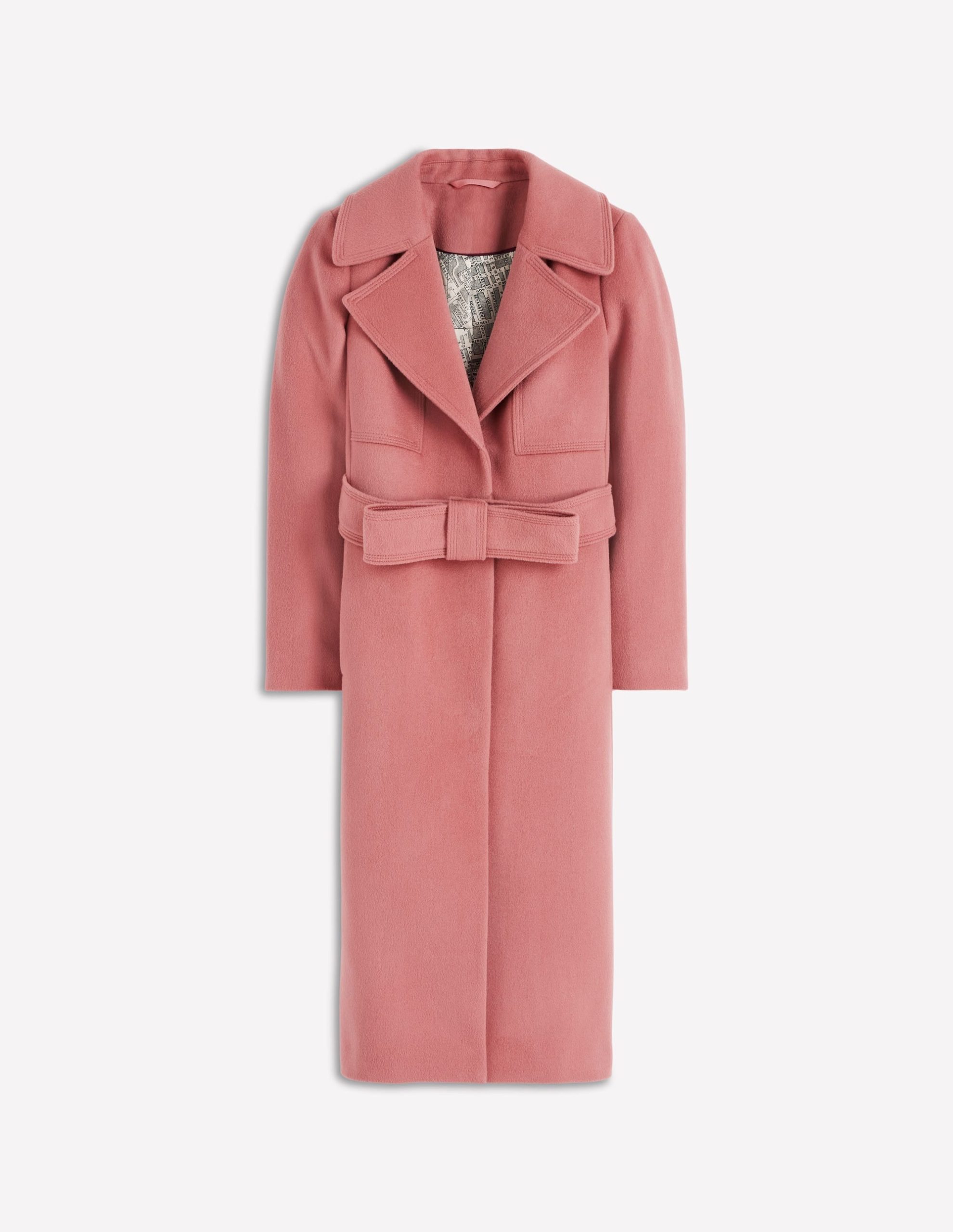 Bow Front Coat-Dusty Pink - Image 7