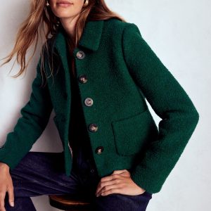 Knightsbridge Wool Jacket-Emerald Night