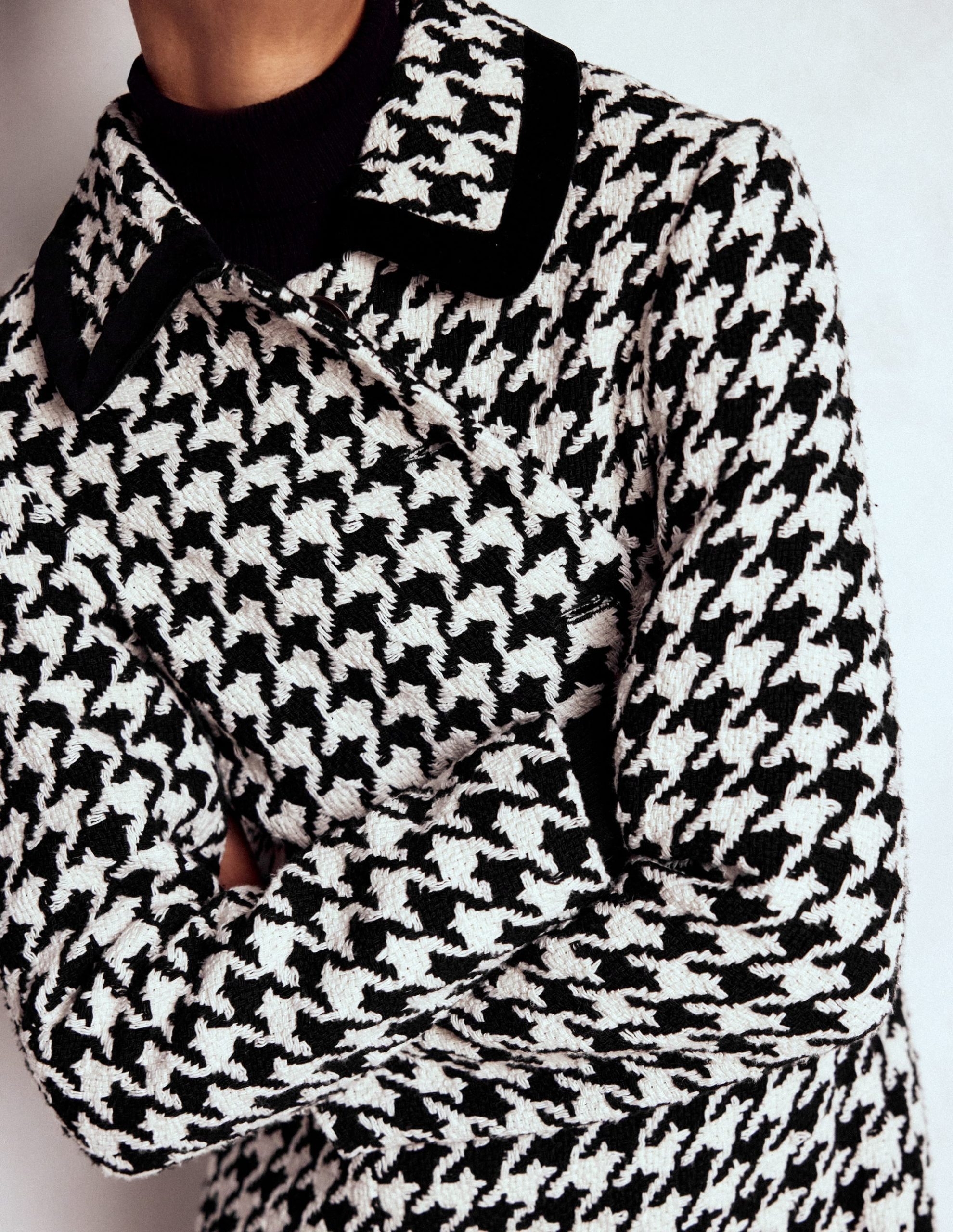 Edinburgh Swing Coat-Black Dogstooth - Image 2