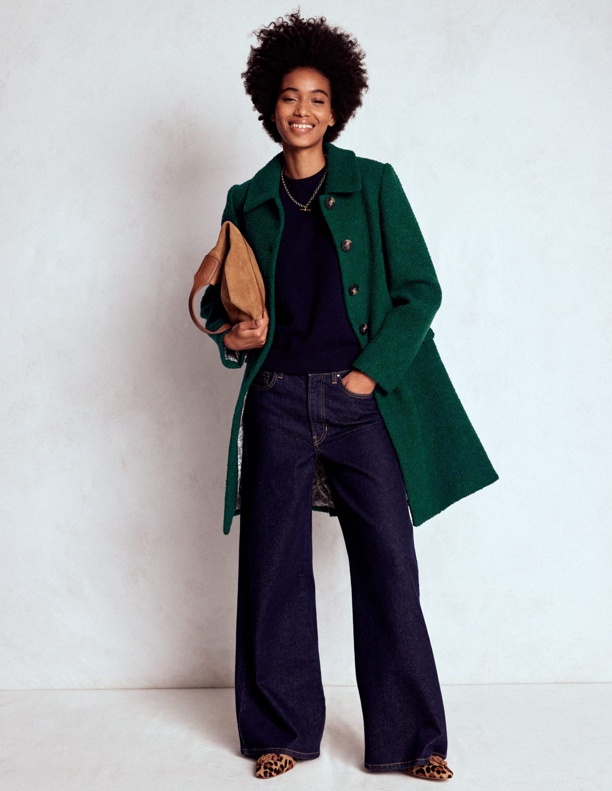 Edinburgh Wool Coat-Emerald Night - Image 5