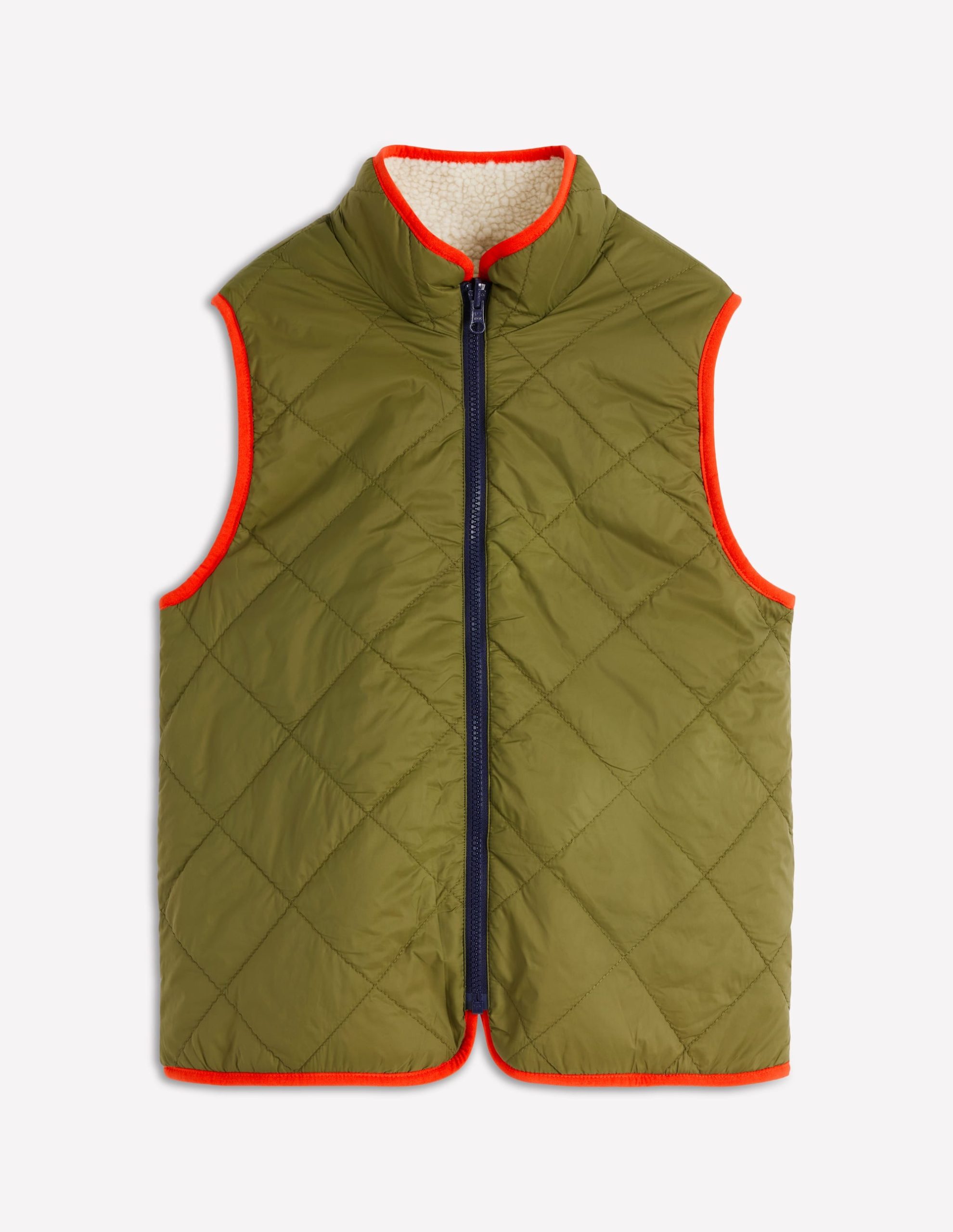 4-In-1 Hooded Parka-Navy. Green. Natural Borg - Image 9