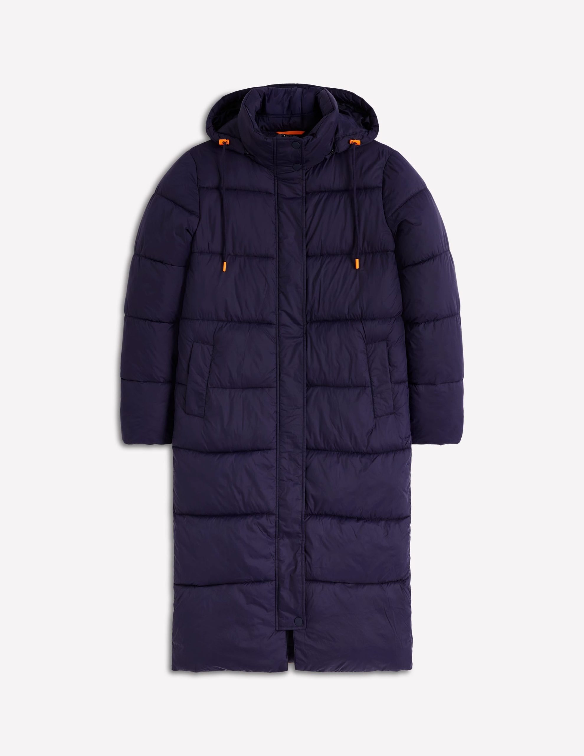 Longline Padded Coat-Navy - Image 7