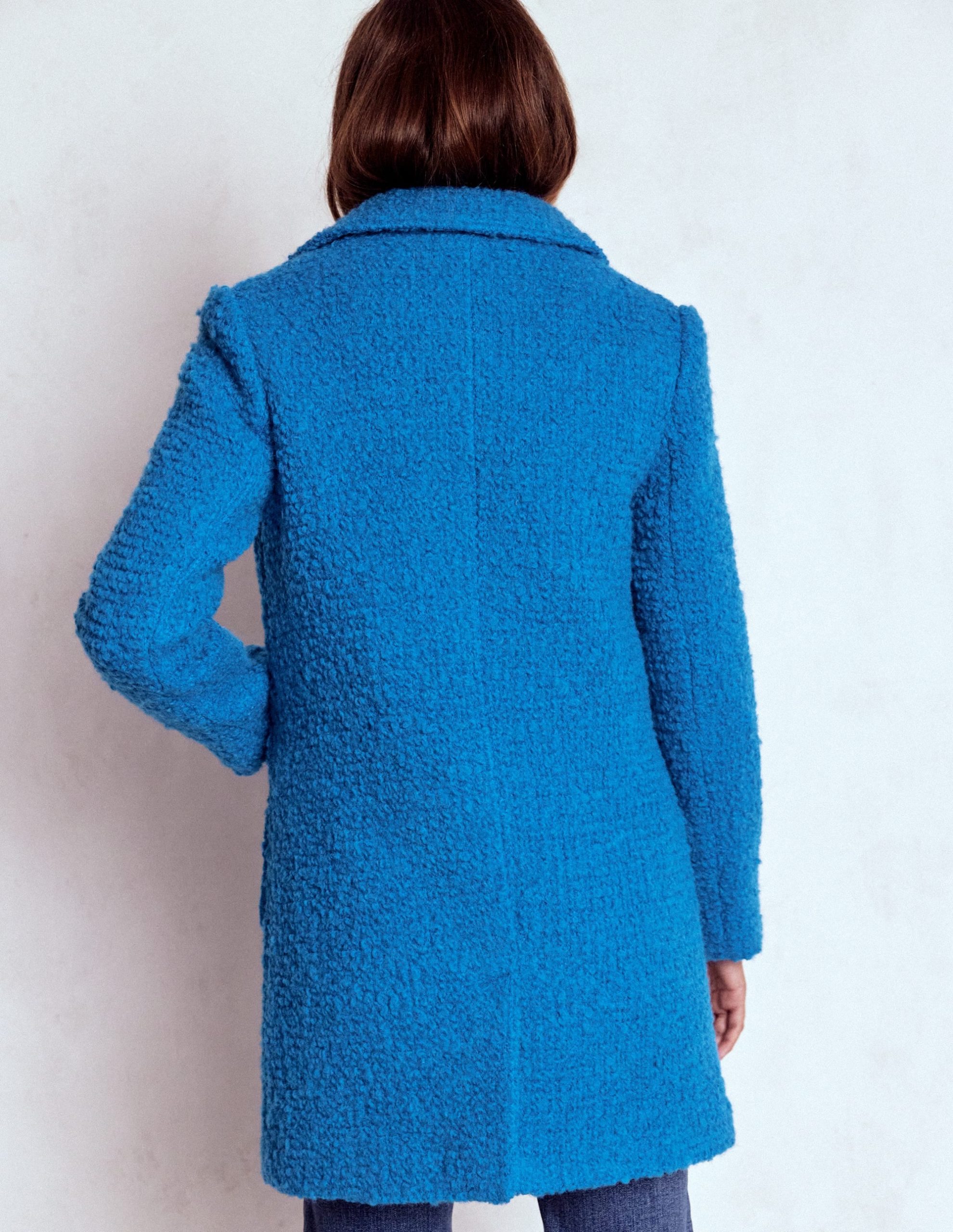 Carlisle Textured Coat-Cobalt Blue - Image 4