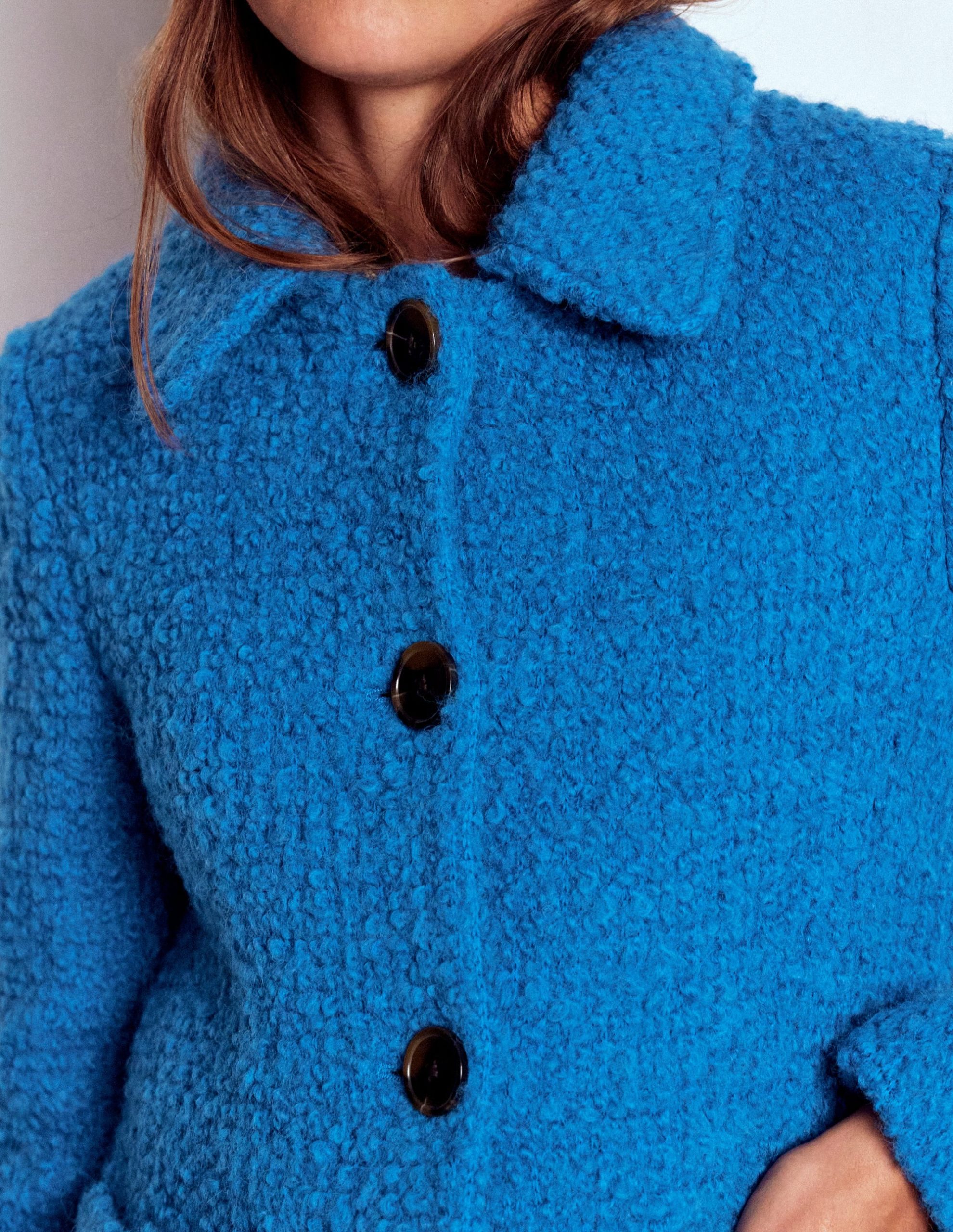 Carlisle Textured Coat-Cobalt Blue - Image 6